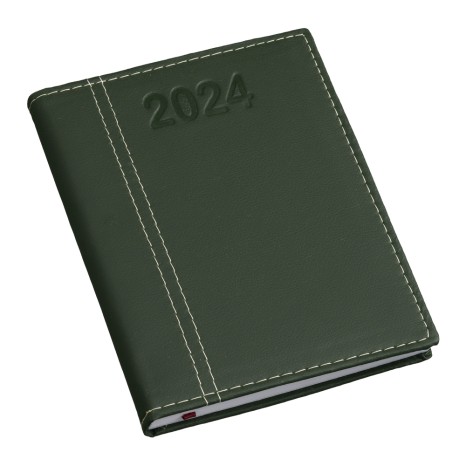 Agenda Diária Couro Sintético Personalizada 2025
