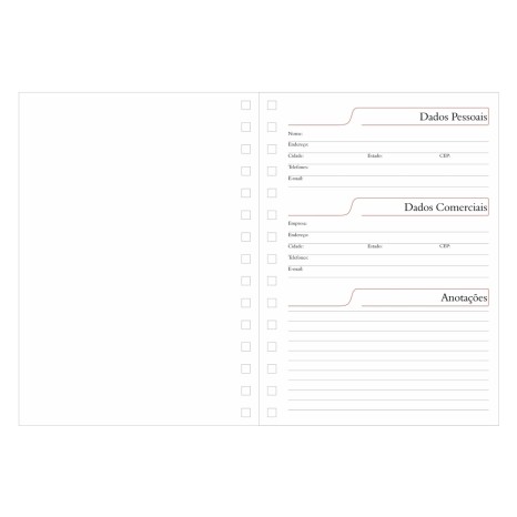 Agenda Diária 2025 Wire-o Personalizada