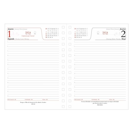 Agenda Diária 2025 Wire-o Personalizada