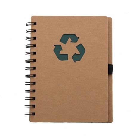 Bloco de Anotação Ecológico com Capa em Papel Kraft
