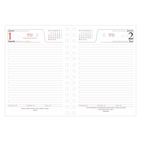 Agenda diária 2025 Personalizada para Brindes