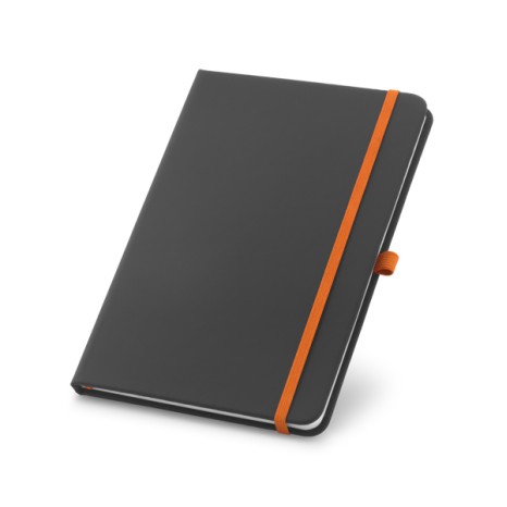 Caderno Capa Couro Sintético Com Elástico Colorido