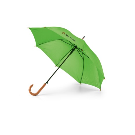 Guarda Chuva 100 cm Automático Com Cabo de Madeira