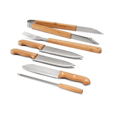 Kit Churrasco Com Maleta Bambu Personalizado