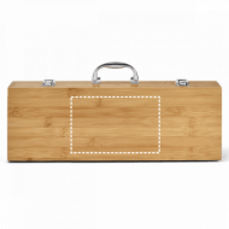 Kit Churrasco Com Maleta Bambu Personalizado