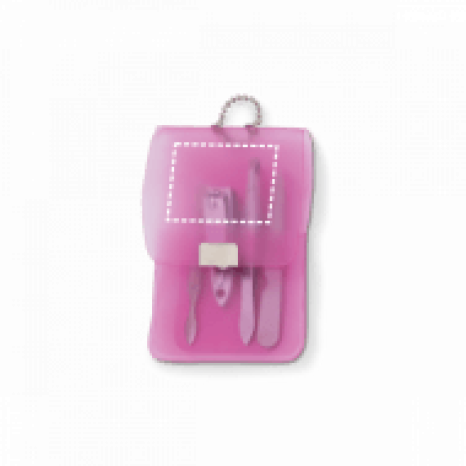 Kit Manicure 4 Peças em Bolsa de PVC Personalizado