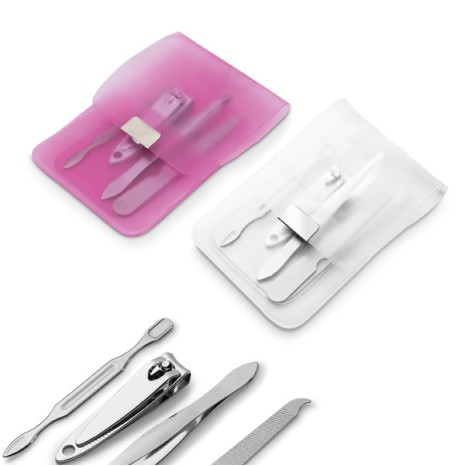 Kit Manicure 4 Peças em Bolsa de PVC Personalizado