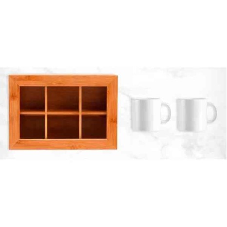 Kit para Chá com Caneca 3 Peças Personalizado