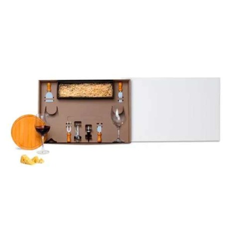 Kit Queijo e Vinho 9 Peças Personalizado