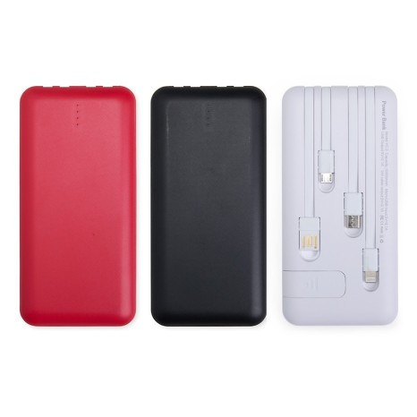 Power Bank 10.000mAh com Lanterna e Multissaídas Personalizado