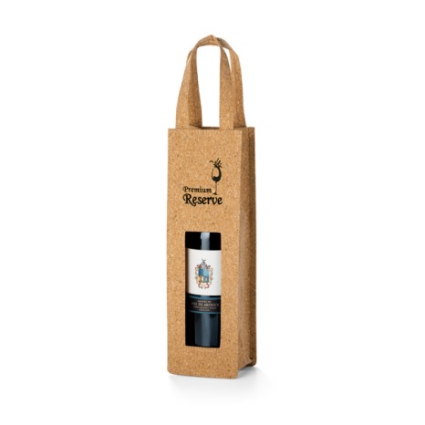 Sacola de Cortiça Para Garrafa de Vinho Personalizada